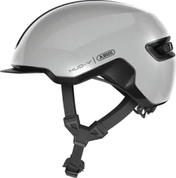 Abus Casque De Velo Urban Avec Lumiere HUD-Y Gris L