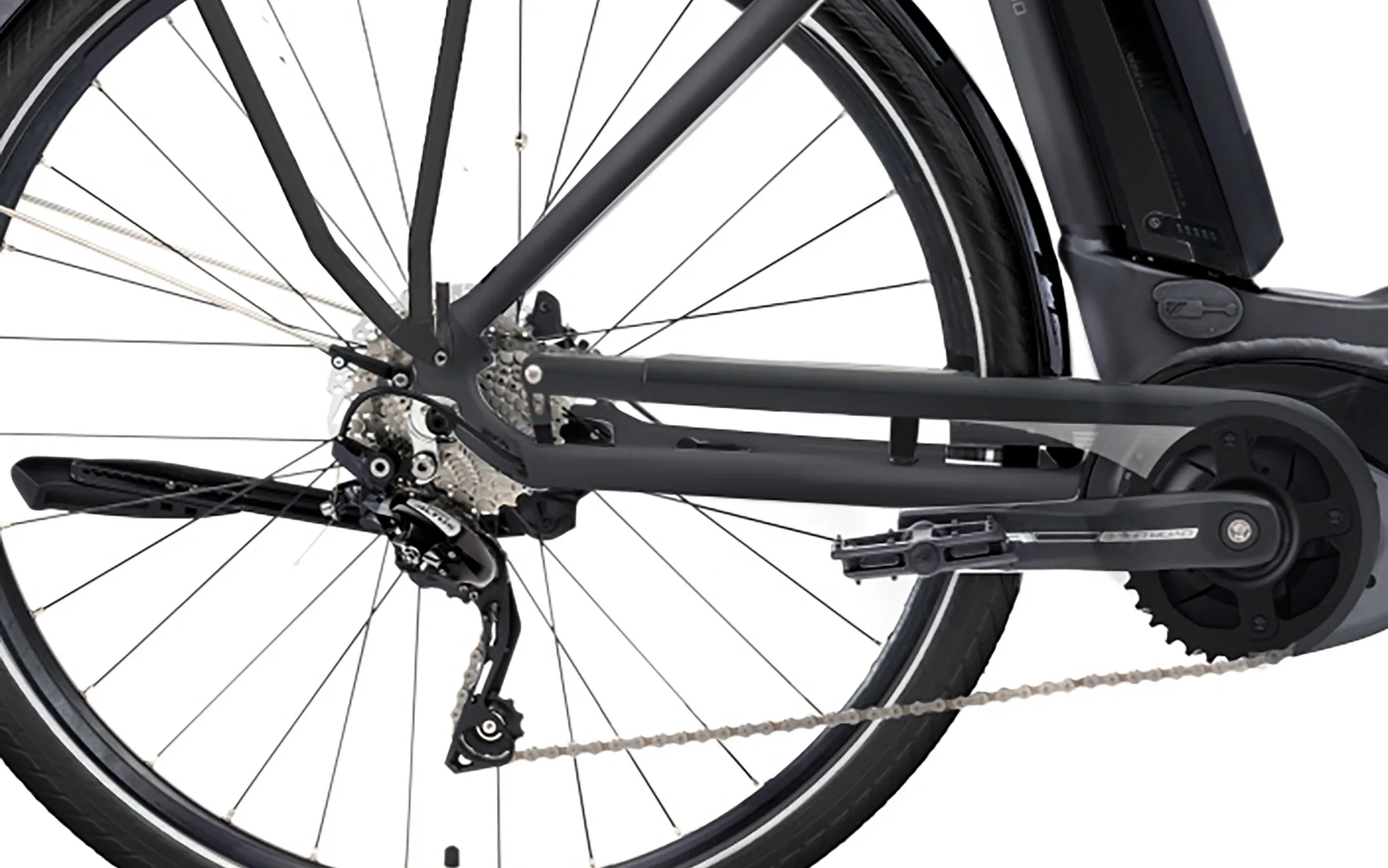 Velo De Ville Electrique Femme Bosch 28 Pouces Cadre Bas Gepida Noir 49cm – Image 4