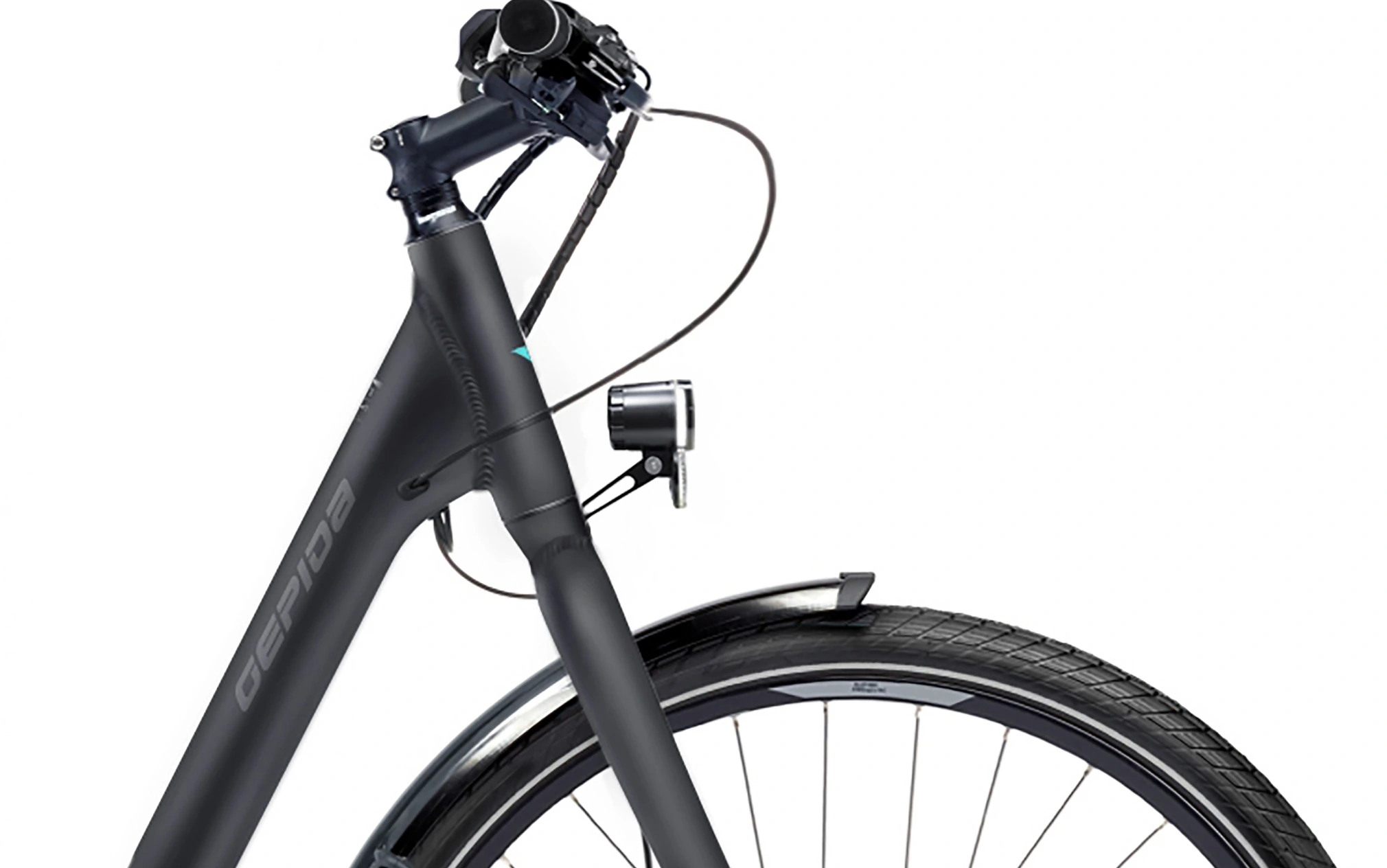 Velo De Ville Electrique Femme Bosch 28 Pouces Cadre Bas Gepida Noir 49cm – Image 2