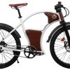 Velo Beach Cruiser Electrique Vintage 26 Pouces Rayvolt Torino Blanc 504Wh 25km/h