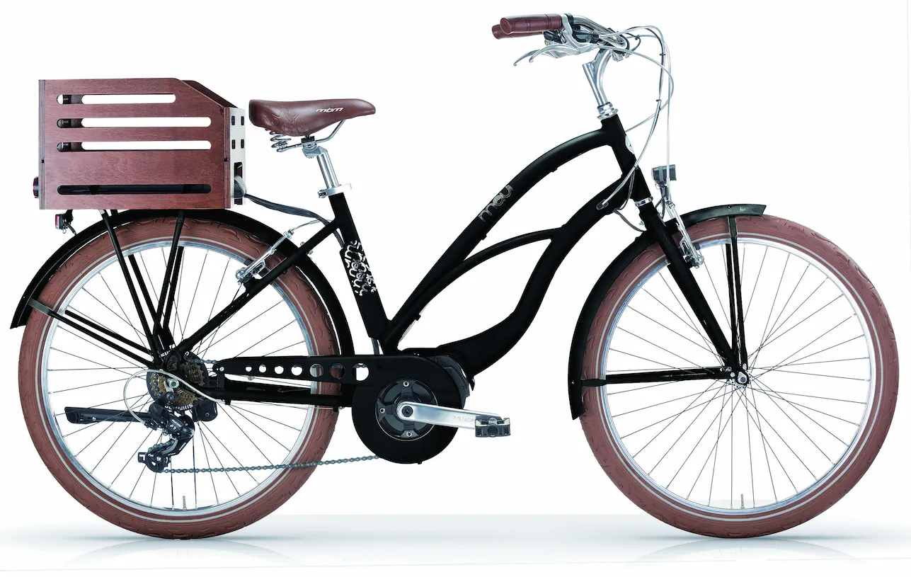 MBM Beach Cruiser Electrique Femme Beach Bike 26 Pouces Maui Noir