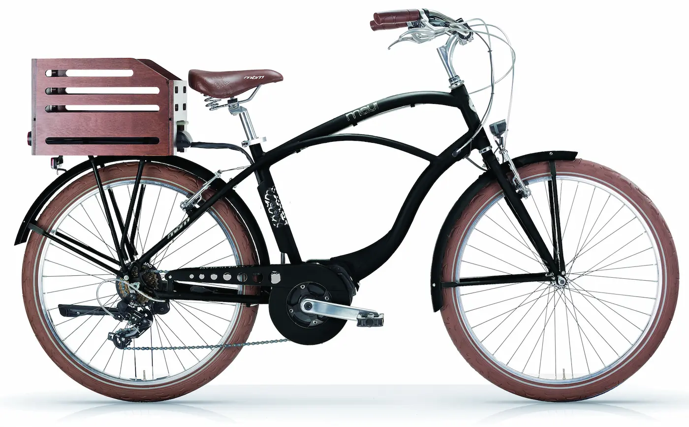 MBM Beach Cruiser Electrique Homme Beach Bike 26 Pouces Maui Noir