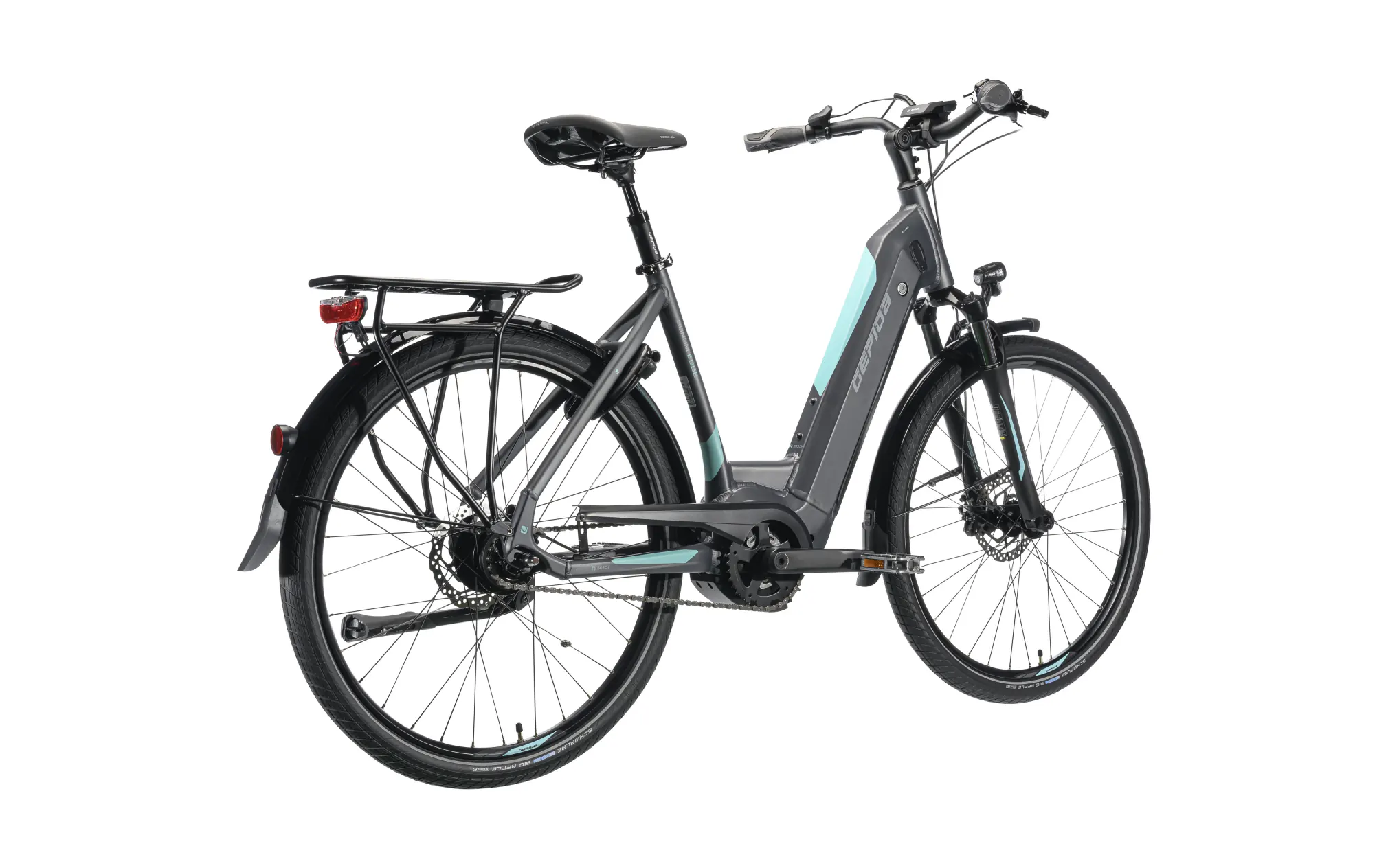 VTC Electrique Femme Moteur Central Bosch 26 Pouces Gepida Gris 400-49 – Image 3