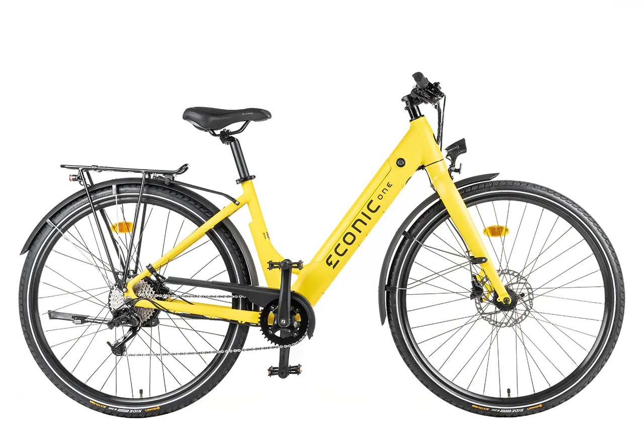 Velo Electrique Femme 28 Pouces Econic One Comfort Limited Jaune L