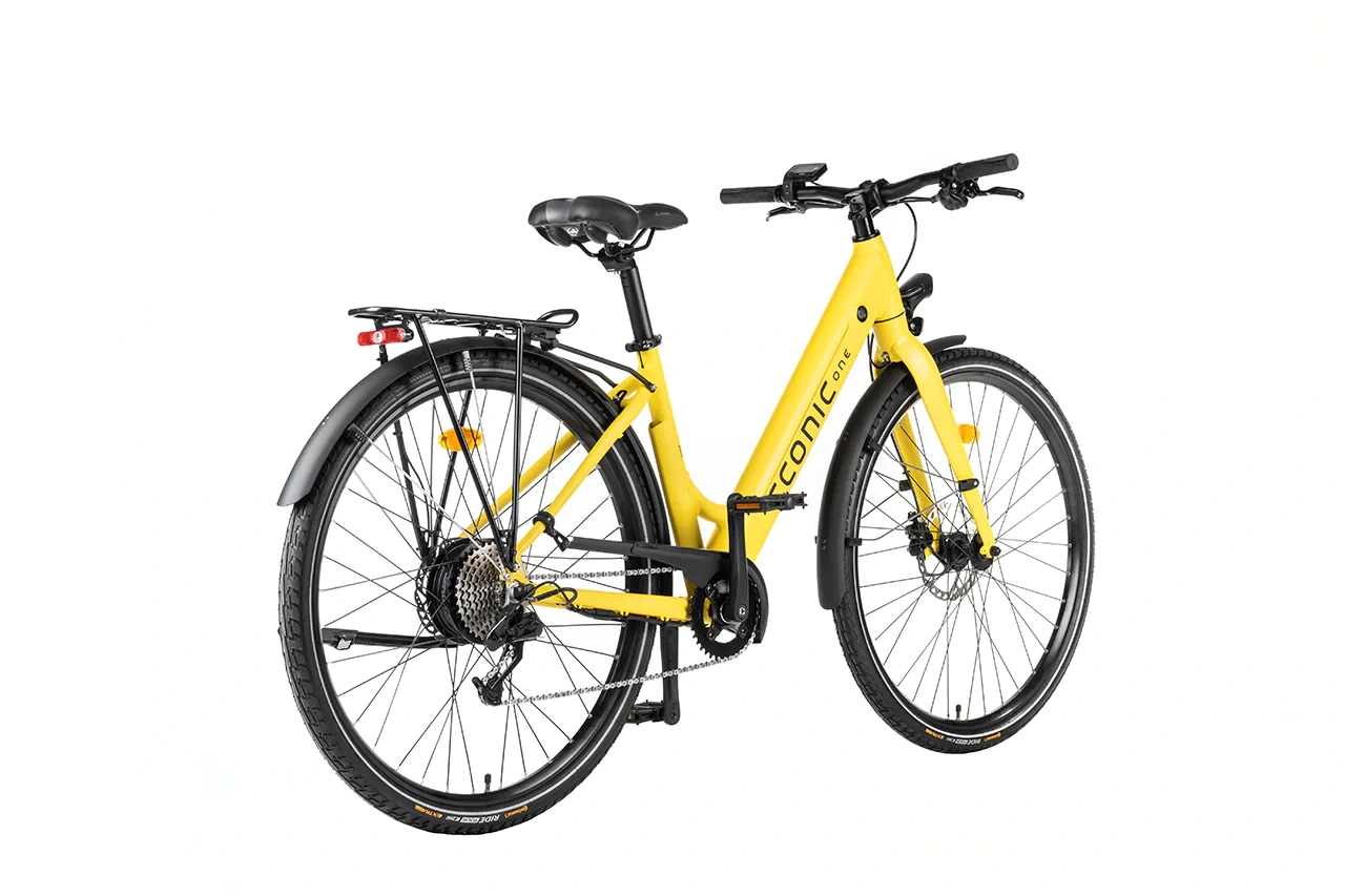 Velo Electrique Femme 28 Pouces Econic One Comfort Limited Jaune L – Image 3