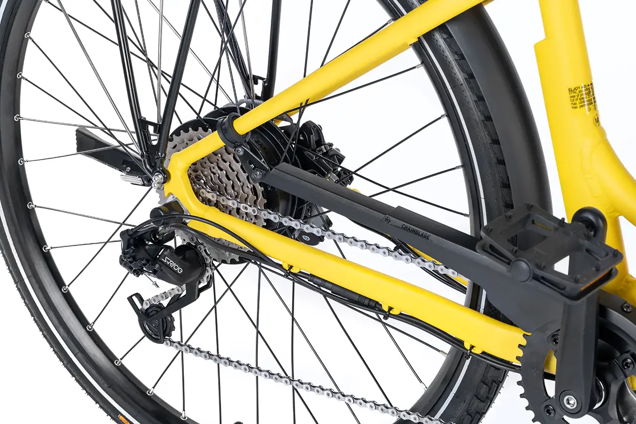 Velo Electrique Femme 28 Pouces Econic One Comfort Limited Jaune L – Image 6