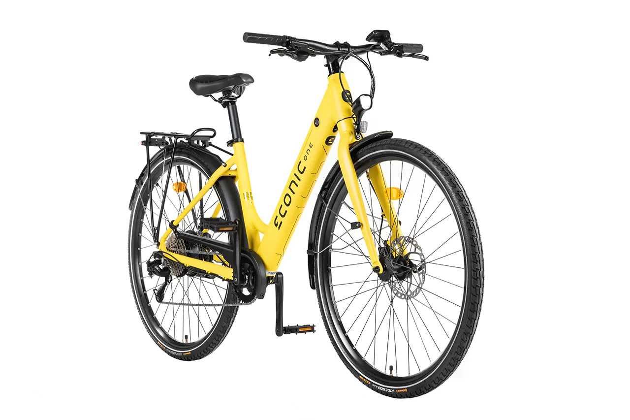 Velo Electrique Femme 28 Pouces Econic One Comfort Limited Jaune L – Image 2