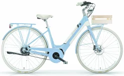 MBM Velo Electrique Femme City Moteur Moyenne 28 Pouces Primavera Bleu