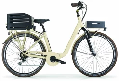 Velo Electrique Femme City Cadre Bas 28 Pouces MBM Pulse Or