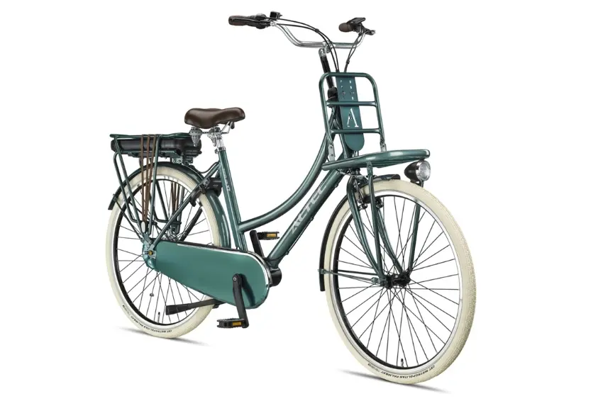 Altec Velo Electrique Femme Hollandais 28 Pouces Moteur Pedalier Troja N7 Vert – Image 6