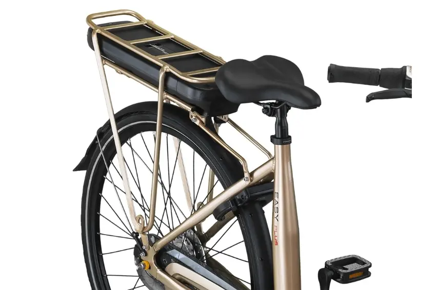 Velo Electrique Femme Hollandais Cadre Bas 28 Pouces Altec Easy N7 Or – Image 6