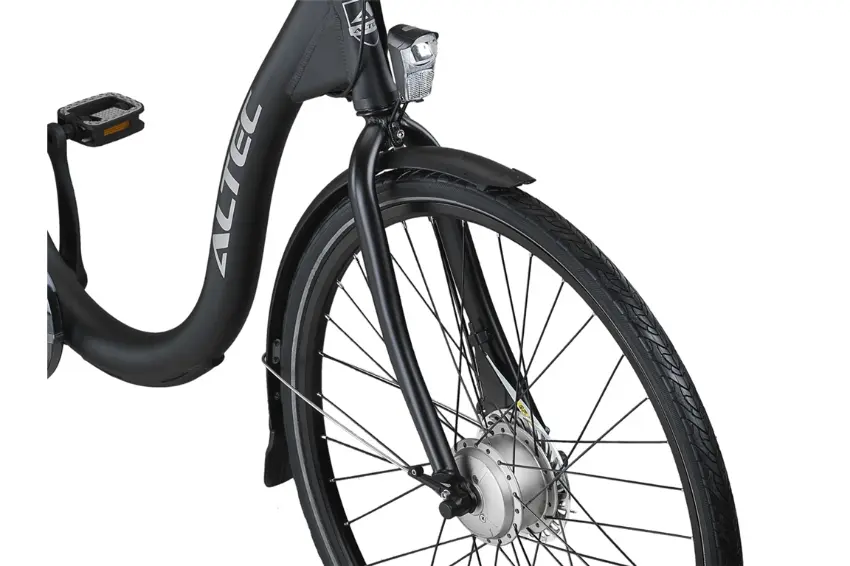 Velo Electrique Femme Hollandais Cadre Bas 28 Pouces Altec Easy N7 Noir – Image 5