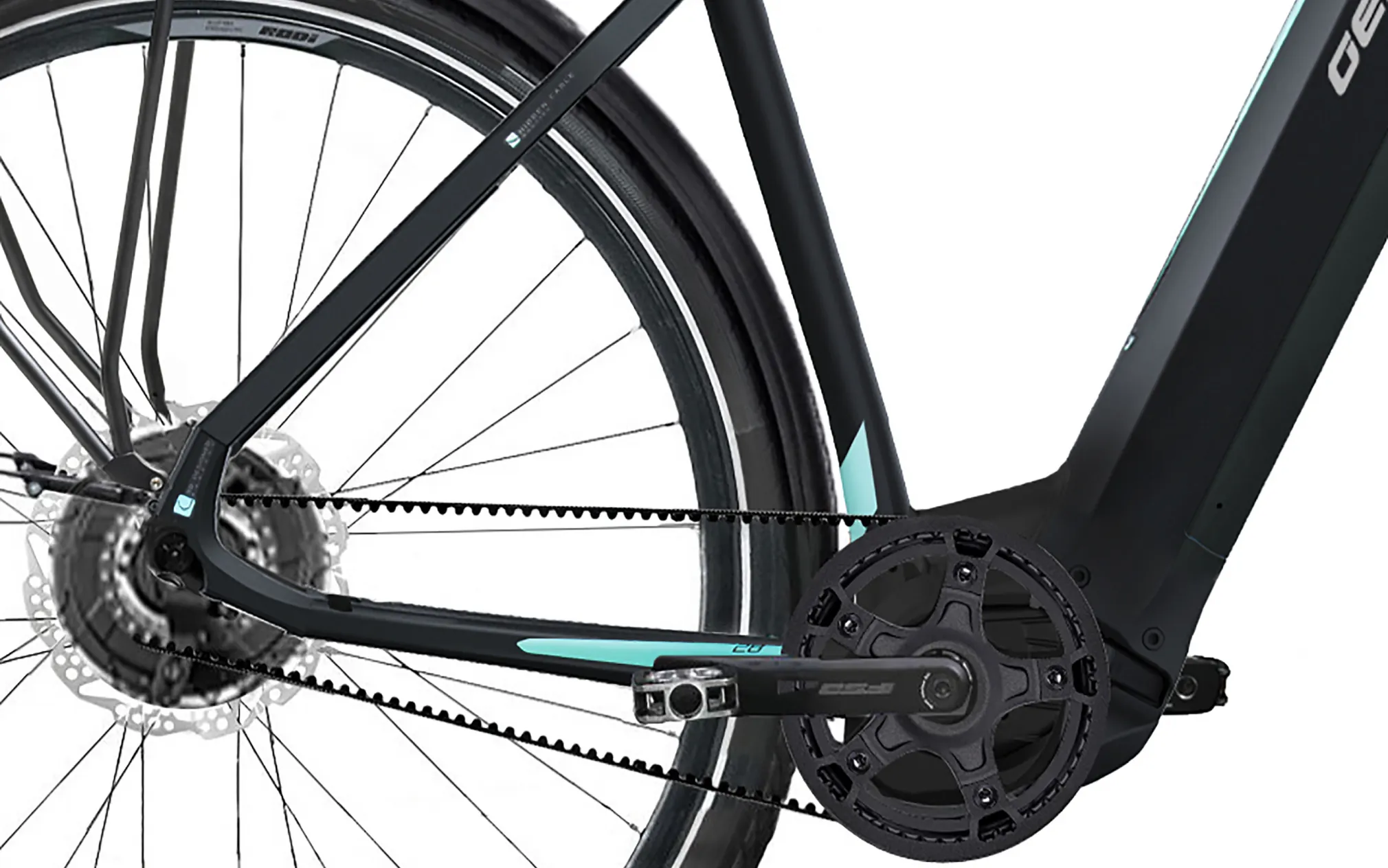 Gepida VTC Electrique Femme Moteur Bosch A Courroie 28 Pouces Noir 750-57 – Image 4