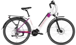 Lovelec VTC Electrique Femme Moteur Pedalier 28 Pouces Triago Blanc 18" 16ah