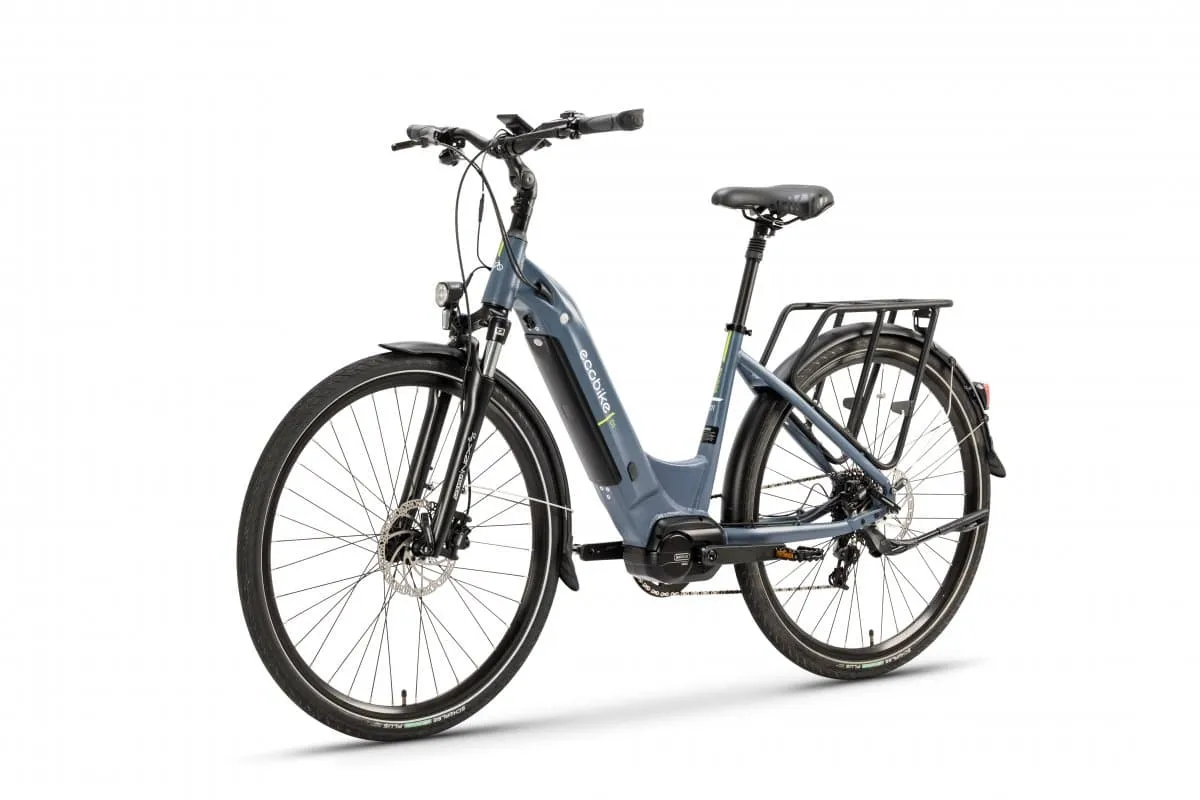 Speed Bike VTC Electrique Femme 28 Pouces Moteur Pedalier Ecobike D2 Bleu – Image 2