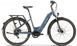 Speed Bike VTC Electrique Femme 28 Pouces Moteur Pedalier Ecobike D2 Bleu
