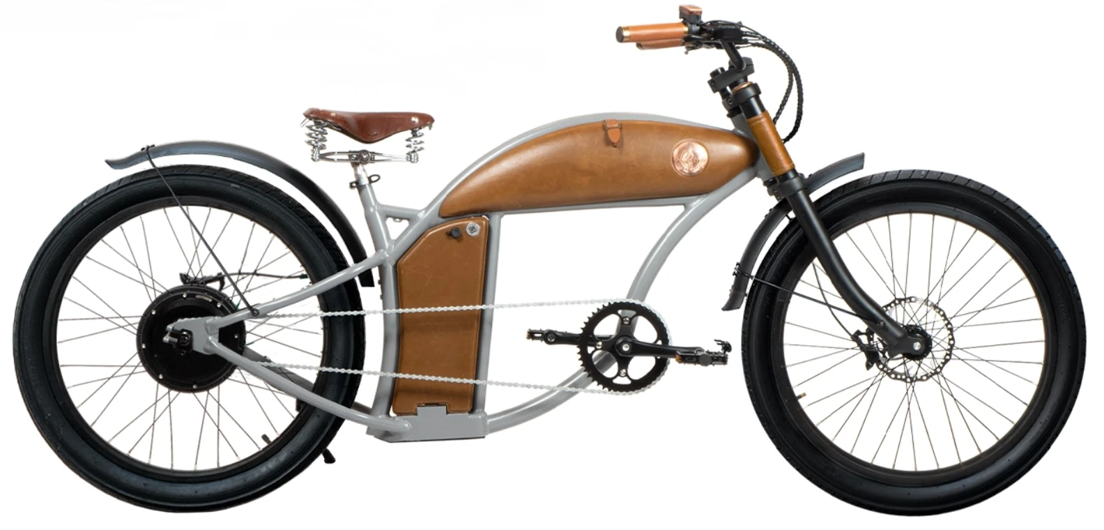 Velo Electrique Rayvolt Cruzer Chopper 24 Pouces Gris M 1100Wh