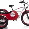 Fat Bike Electrique Velo Side Car Beach Cruiser Bad Bike 250W Rouge
