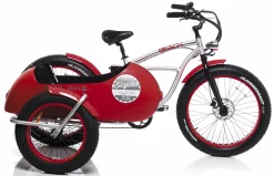Fat Bike Electrique Velo Side Car Beach Cruiser Bad Bike 250W Rouge