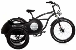 Fat Bike Electrique Velo Side Car Beach Cruiser Bad Bike 250W Noir