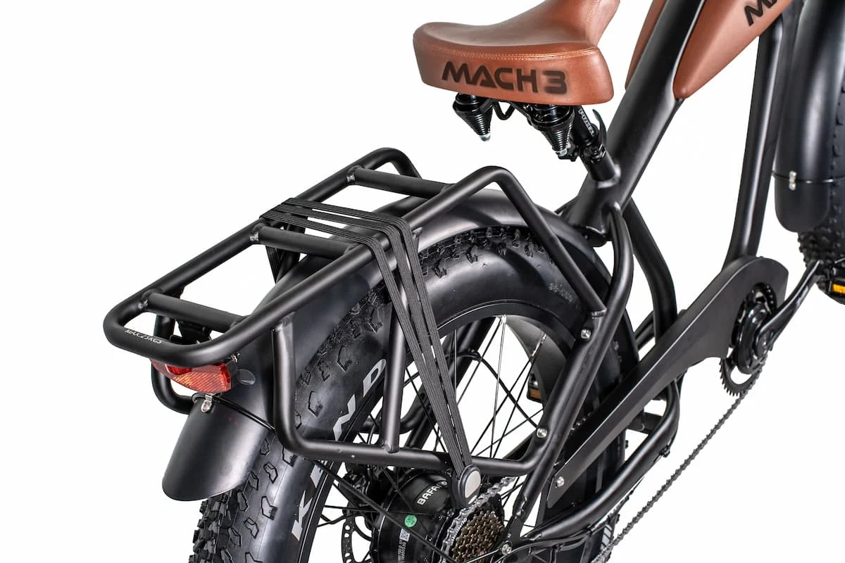 Fat Bike Electrique Chopper Speed Bike 45km/h Vintage Mach Abel Noir 750W – Image 5