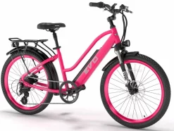 Bad Bike VTC Electrique Femme 26 Pouces EVO 250W Rose