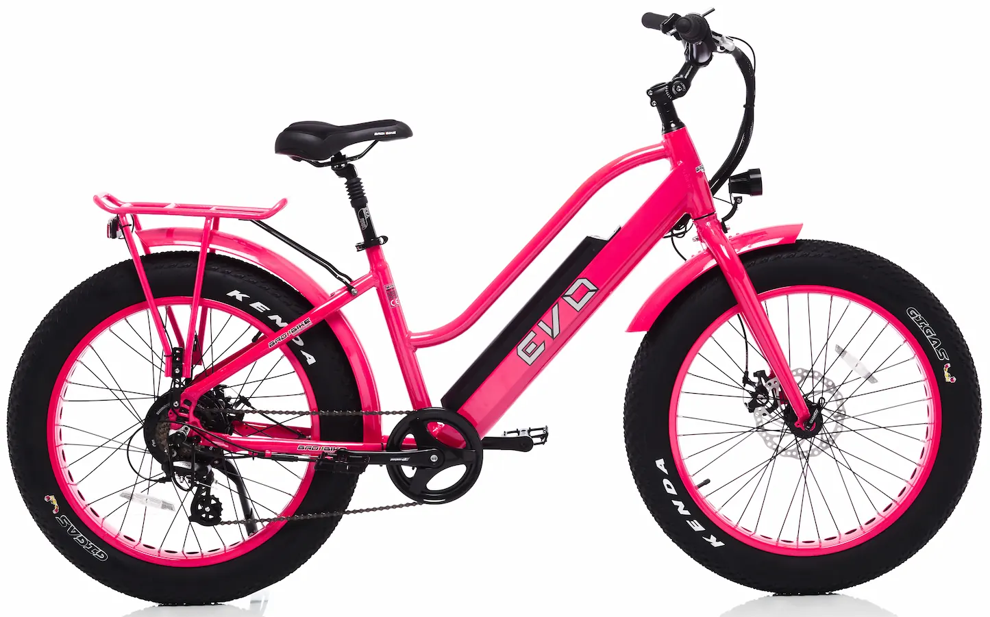 Bad Bike Fat Bike Electrique Femme Speed Bike 45km/h 24 Pouces EVO 500W Rose