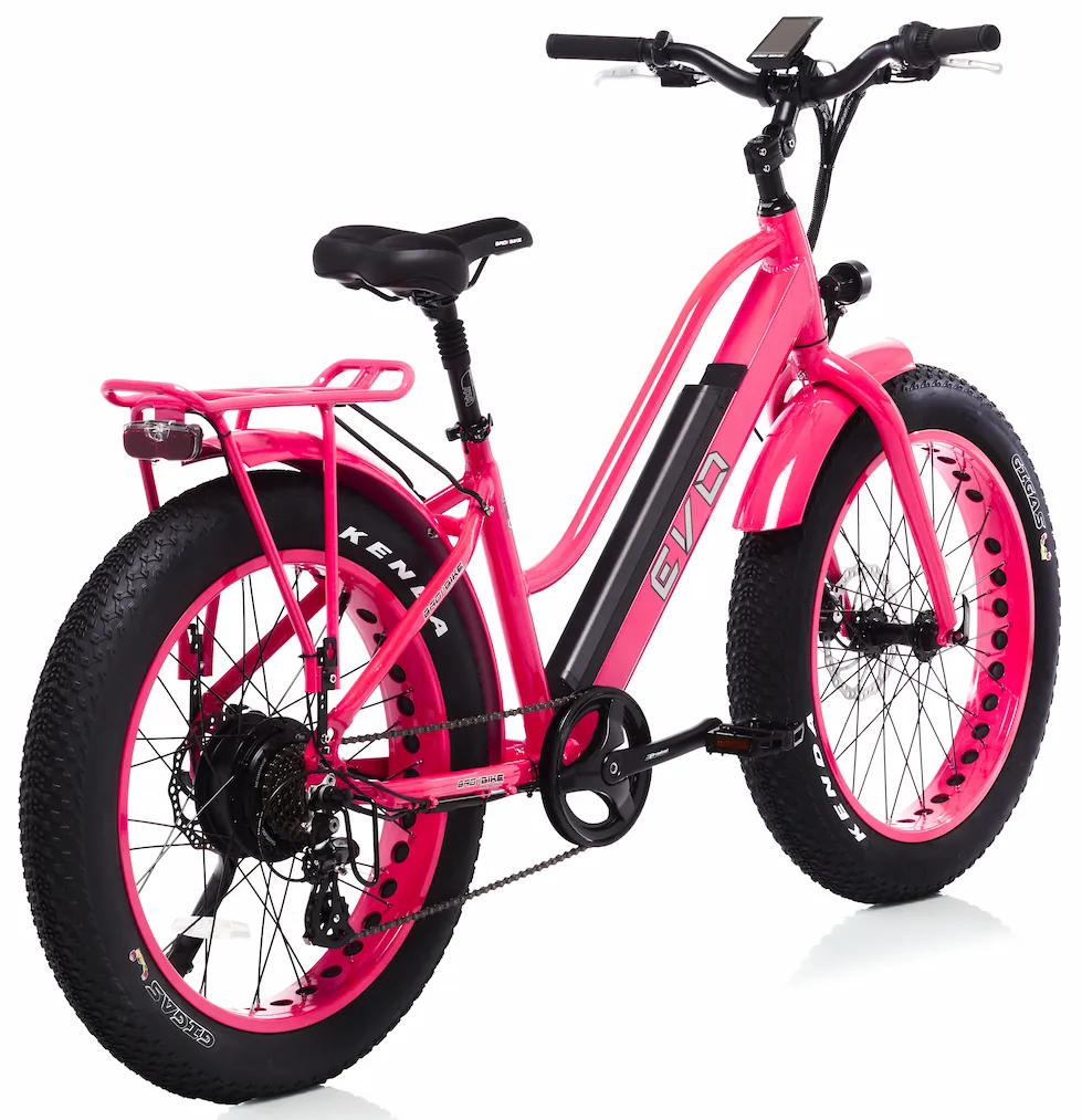 Bad Bike Fat Bike Electrique Femme Speed Bike 45km/h 24 Pouces EVO 500W Rose – Image 3