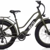 Bad Bike Fat Bike Electrique Femme Moteur Pedalier 24 Pouces Polini 250W Vert