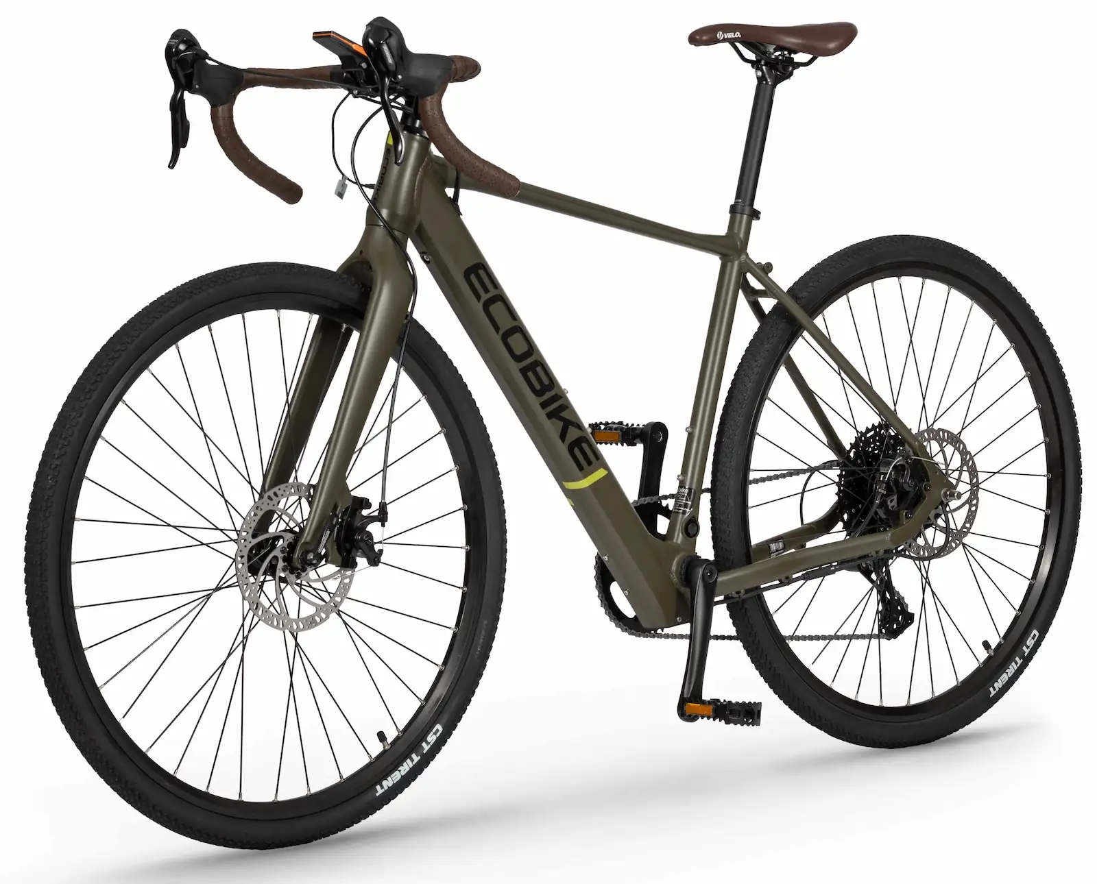 Velo Gravel Electrique 27,5 Pouces Leger 16kg Ecobike Vert – Image 3