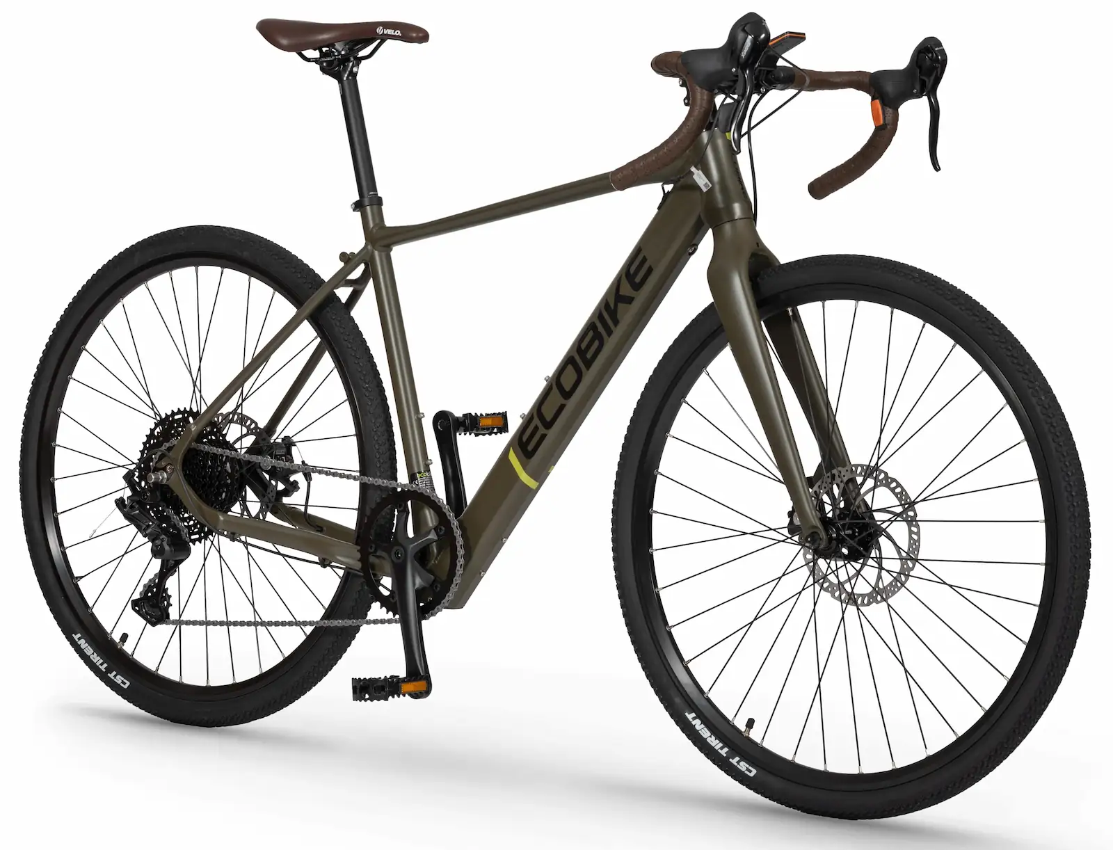 Velo Gravel Electrique 27,5 Pouces Leger 16kg Ecobike Vert – Image 2