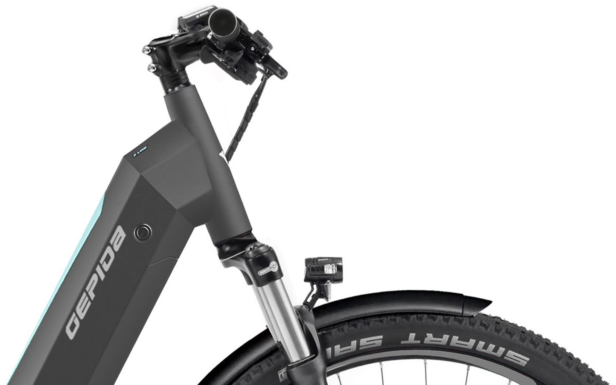 VTT Electrique Femme Bosch 29 Pouces Gepida Sirmium Gris 500Wh 17" – Image 2