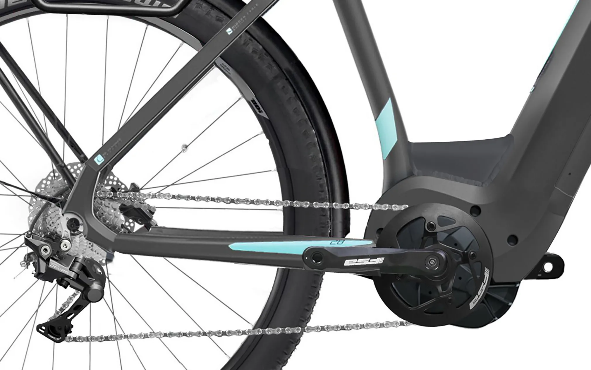 VTT Electrique Femme Bosch 29 Pouces Gepida Sirmium Gris 500Wh 17" – Image 3