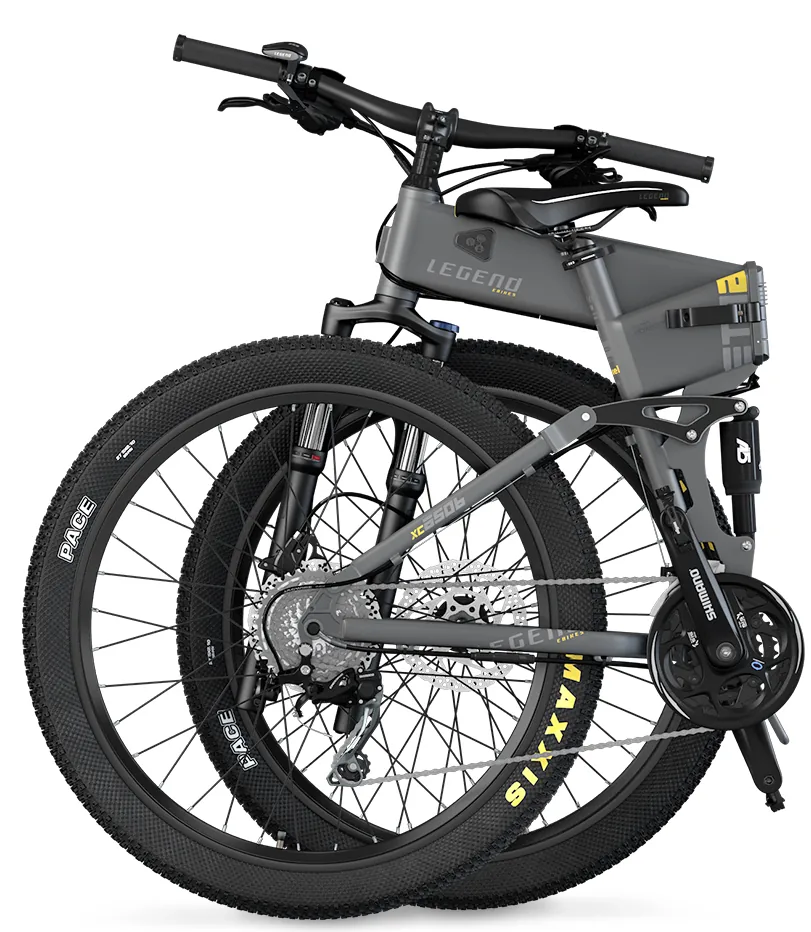 VTT Electrique Pliant Tout Suspendu Legend Etna 27,5 Pouces 250W 14ah Gris – Image 2