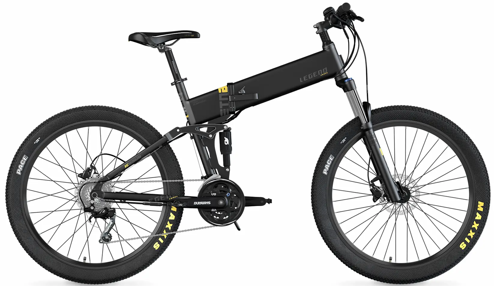 VTT Electrique Pliant Tout Suspendu Legend Etna 27,5 Pouces 250W 14ah Noir