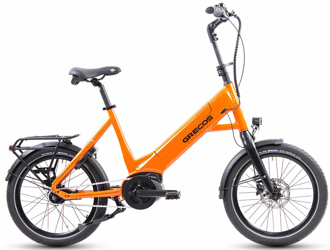 Grecos Mini Velo Electrique Bosch Moteur Pedalier 20 Pouces Eli 7.0 Orange