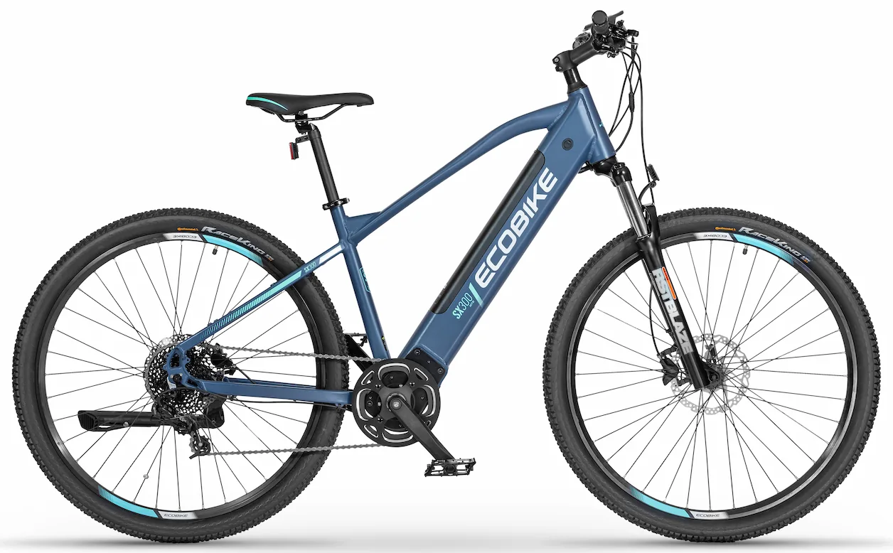 Ecobike Speed Bike VTT Electrique 45 Km/h 29 Pouces SX300 Bleu 500Wh