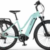 Ecobike Speed Bike VTC Electrique Femme 28 Pouces Moteur Pedalier LX500 17" Turquoise 700Wh