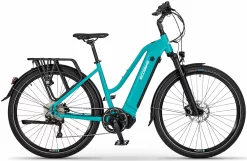 Ecobike Speed Bike VTC Electrique Femme 28 Pouces Moteur Pedalier LX500 19" Bleu 840Wh