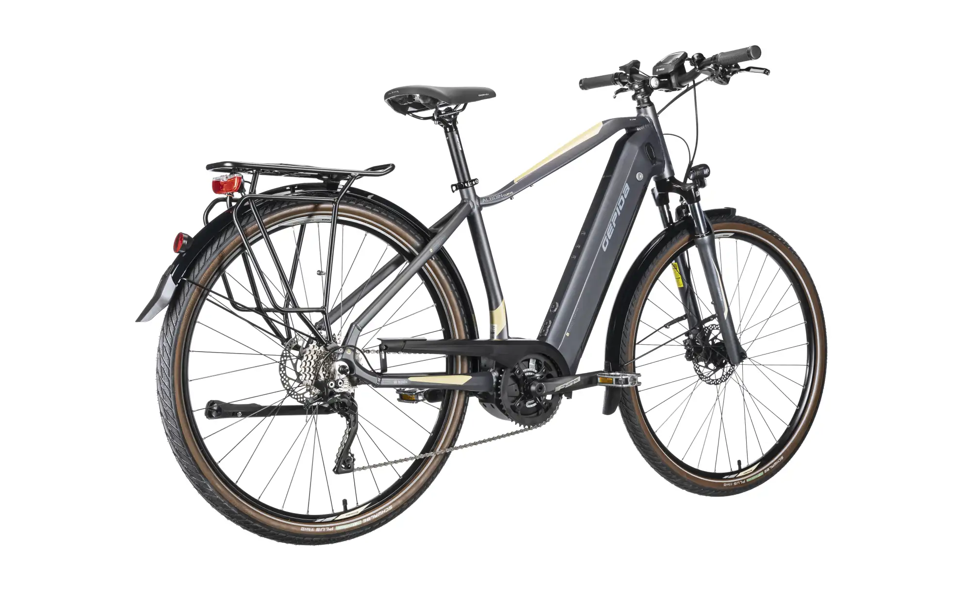 VTC Electrique Homme 28 Pouces Bosch Moteur Central Gepida XT10 Gris 400-56 – Image 3