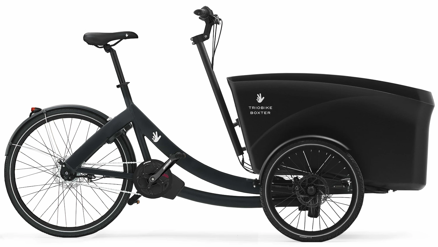 Triobike Boxter Velo Cargo Electrique Tricycle Noir