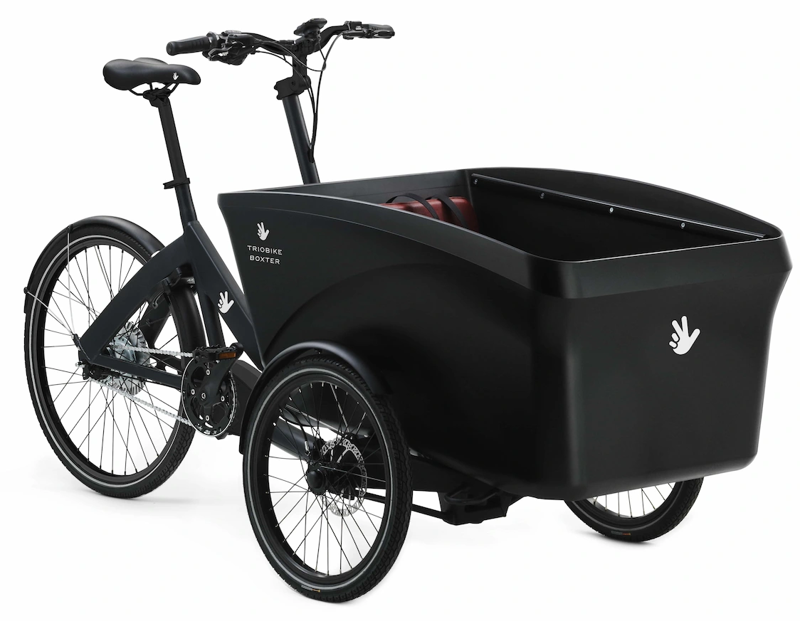 Triobike Boxter Velo Cargo Electrique Tricycle Noir – Image 2