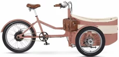 Velo Cargo Electrique 24 Pouces Rayvolt Trixie Rose Upgraded Batterie